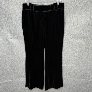 Ann Taylor Margo Silk Blend Velvet Wide Leg Pant- Sz 10‎